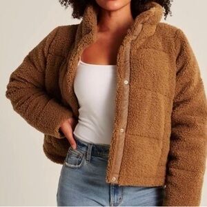 Abercrombie & Fitch Sherpa Mini Puffer Jacket